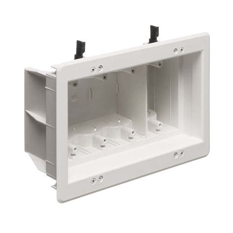 junction box is too recessed|recessed electrical outlet mounting box.